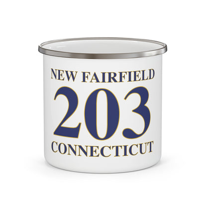 New Fairfield 203 Connecticut Enamel Camping Mug