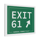 Vintage Exit 61 WCP Sign Matte Canvas, Stretched, 1.25"