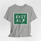 Vintage Exit 41 Merritt Parkway Sign Unisex Jersey Short Sleeve T-Shirt