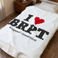 I Heart BRPT Velveteen Plush Blanket
