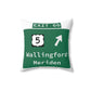 Vintage WCP Exit 66 Sign Spun Polyester Square Pillow