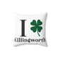 I Clover Killingworth Spun Polyester Square Pillow