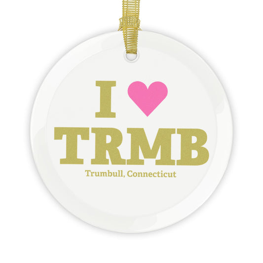 I Heart TRMB Glass Ornaments