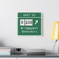 Vintage Merritt Parkway Exit 52 Sign Matte Canvas, Stretched, 1.25"