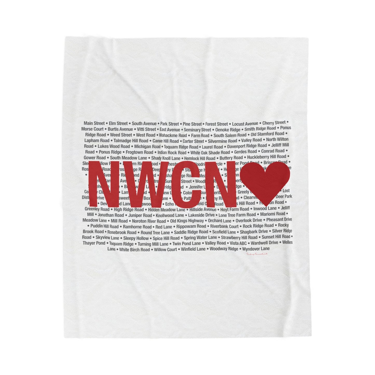 New Canaan Love Velveteen Plush Blanket