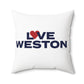 Love Weston Spun Polyester Square Pillow