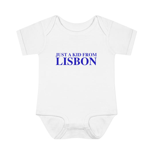 Just a kid from Lisbon Infant Baby Rib Bodysuit