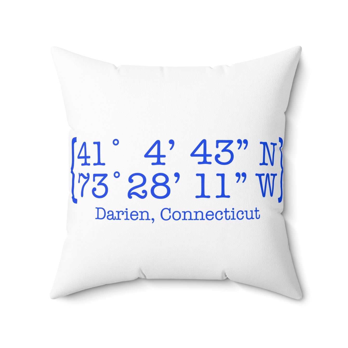 Darien Coordinates Spun Polyester Square Pillow