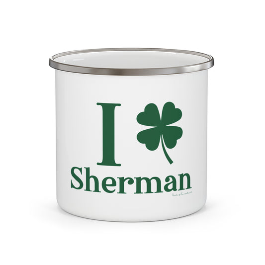 I Clover Sherman Enamel Camping Mug