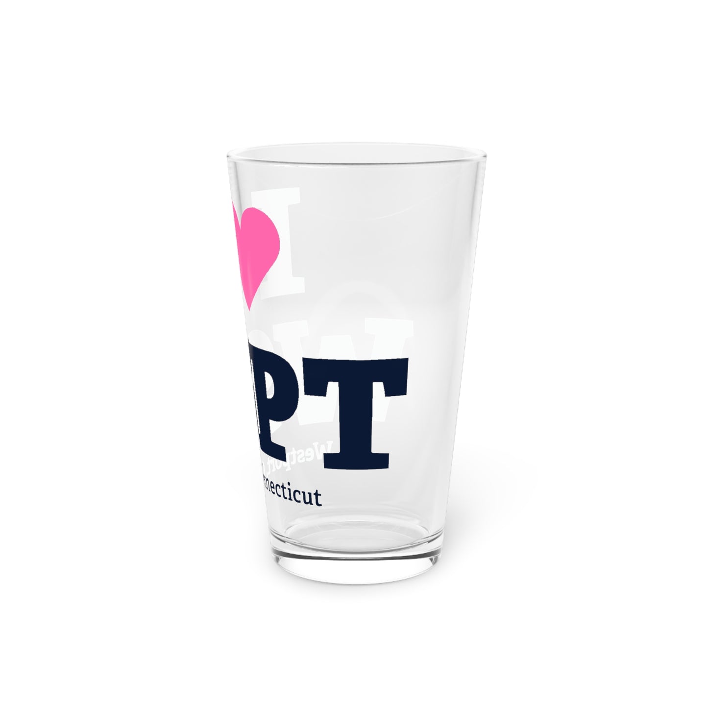 I Heart WSPT Pint Glass, 16oz