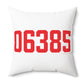 06385 Waterford Connecticut Zip Code Spun Polyester Square Pillow