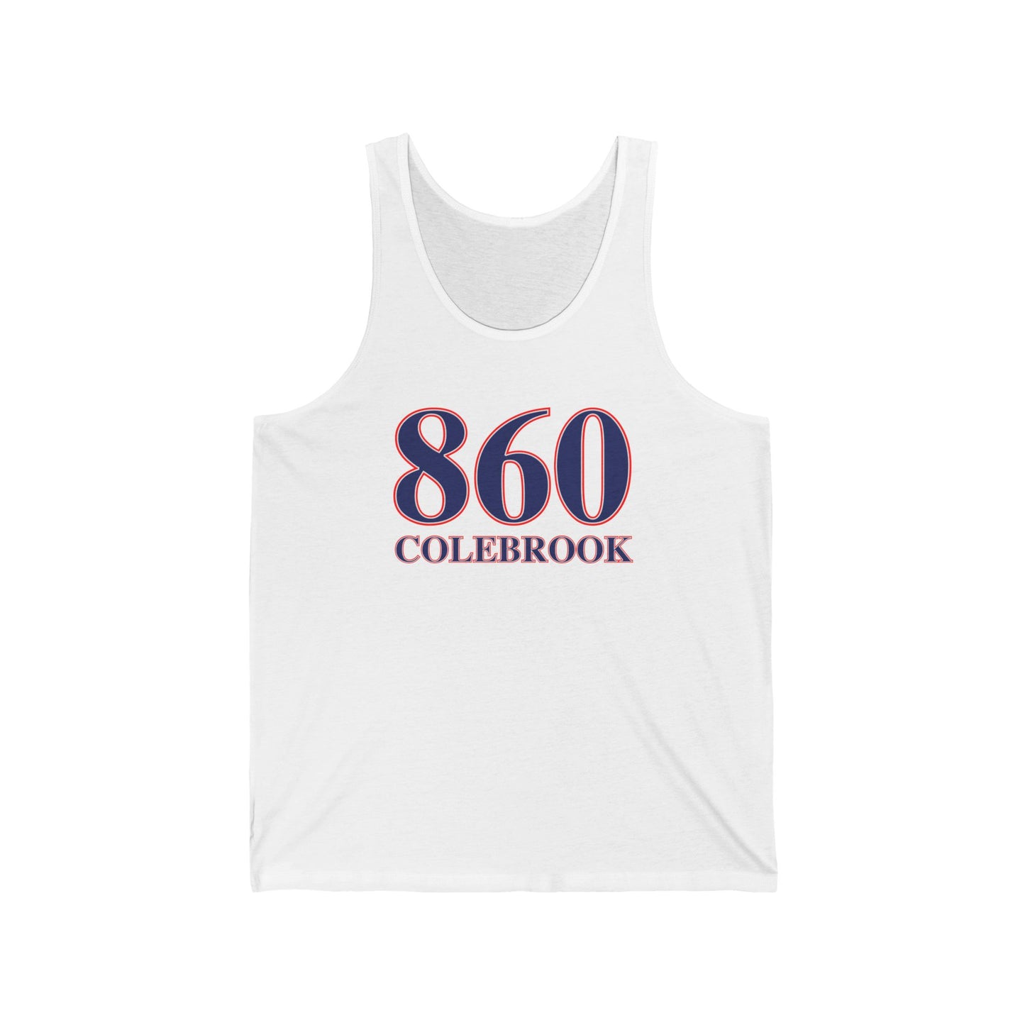 860 Colebrook Red White & Blue Unisex Jersey Tank Top