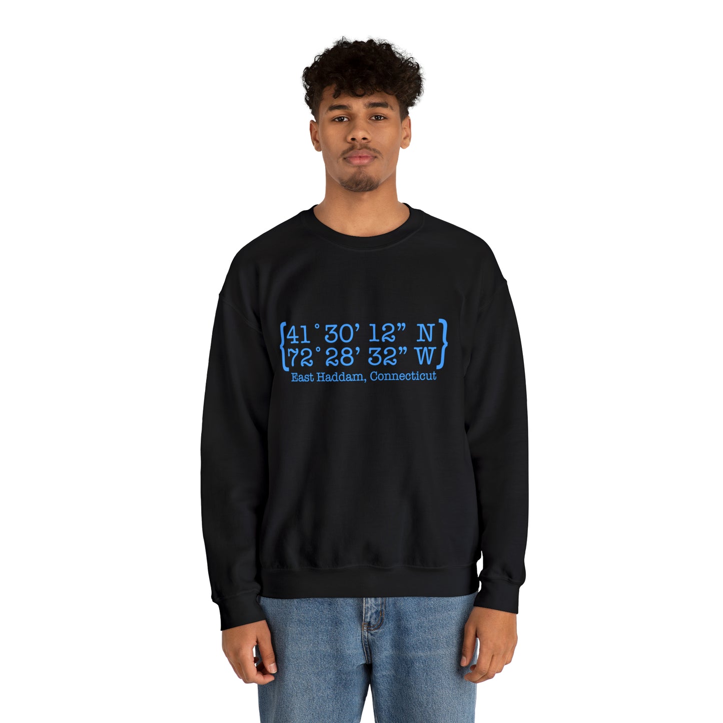 East Haddam Coordinates Unisex Heavy Blend™ Crewneck Sweatshirt