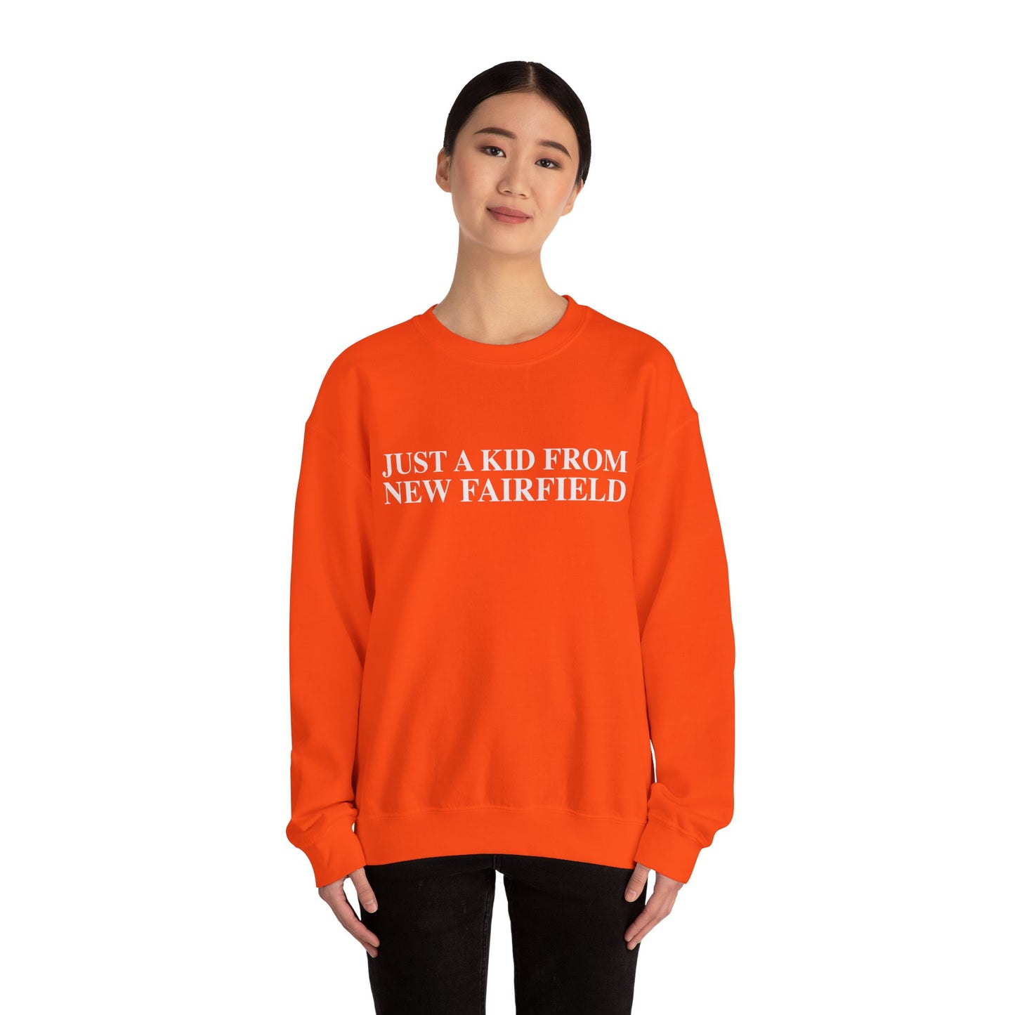 Just a kid from New Fairfield Unisex Heavy Blend™ Crewneck Sweatshirt