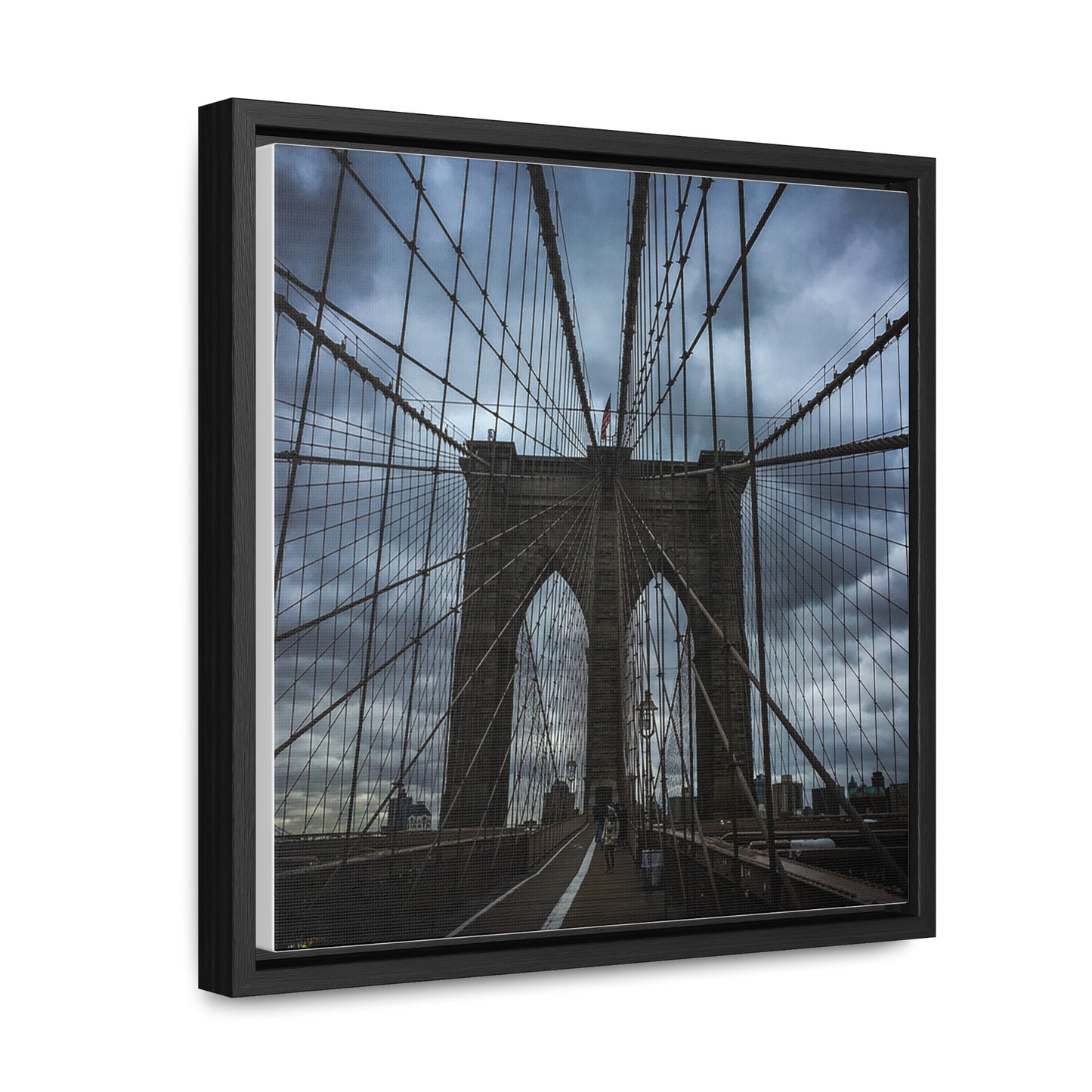 In the middle of the bridge Gallery Canvas Wraps, Square Frame