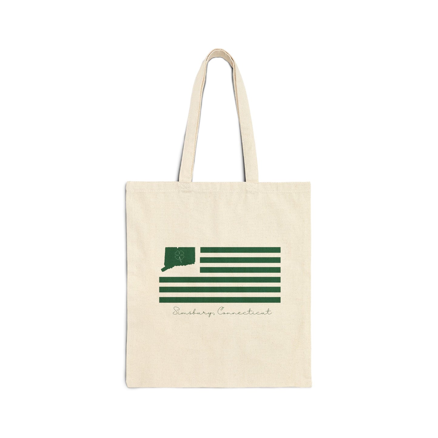 Simsbury Connecticut St. Patrick’s Day Flag Cotton Canvas Tote Bag