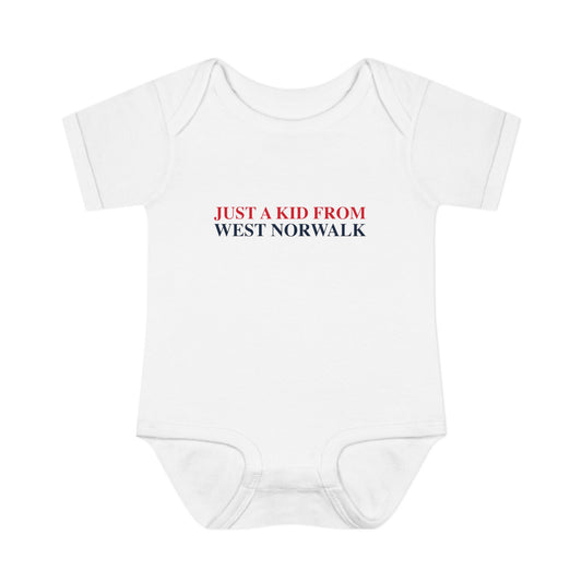 Just a kid from West Norwalk Infant Baby Rib Bodysuit