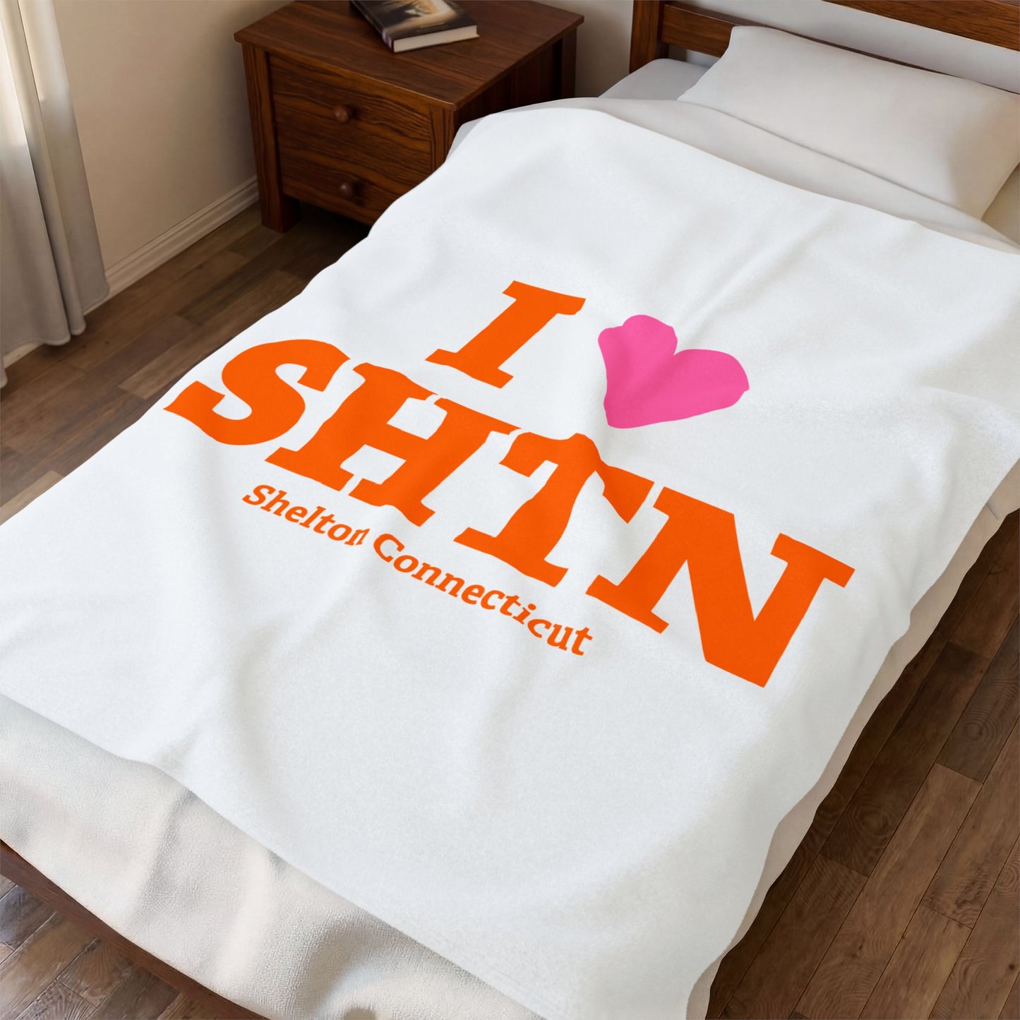 I Heart SHTN Velveteen Plush Blanket