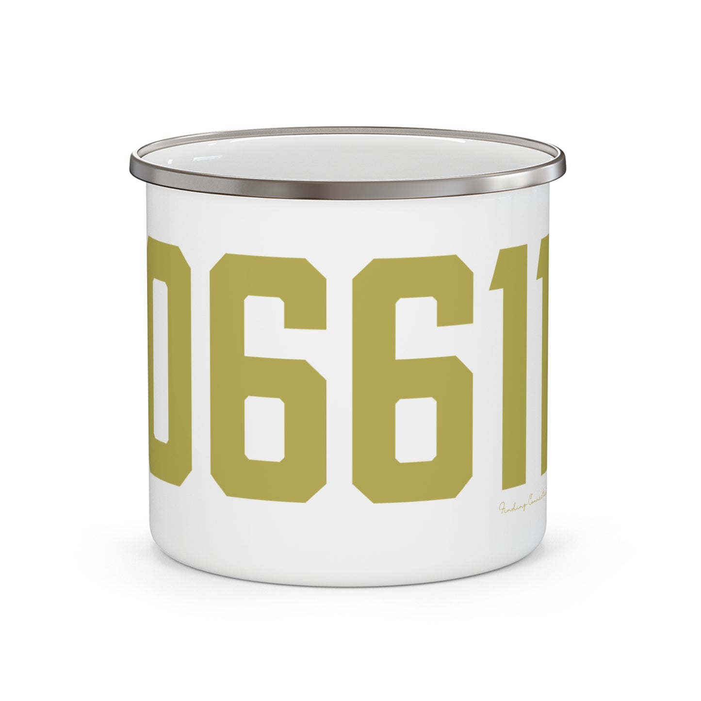 06611 Trumbull Connecticut Zip Code Enamel Camping Mug