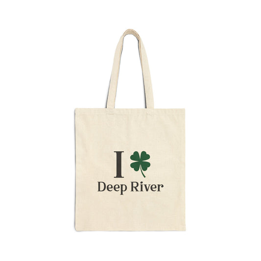 I Clover Deep River Cotton Canvas Tote Bag