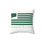Ridgefield Connecticut St. Patrick's Day Flag Spun Polyester Square Pillow