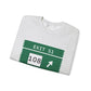 Vintage Merritt Parkway Exit 51 Sign Unisex Heavy Blend™ Crewneck Sweatshirt