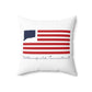 Wethersfield Connecticut Flag Spun Polyester Square Pillow