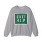 Vintage Exit 41 Merritt Parkway Sign Unisex Heavy Blend™ Crewneck Sweatshirt