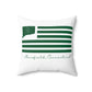 Mansfield Connecticut St. Patrick’s Day Flag Spun Polyester Square Pillow