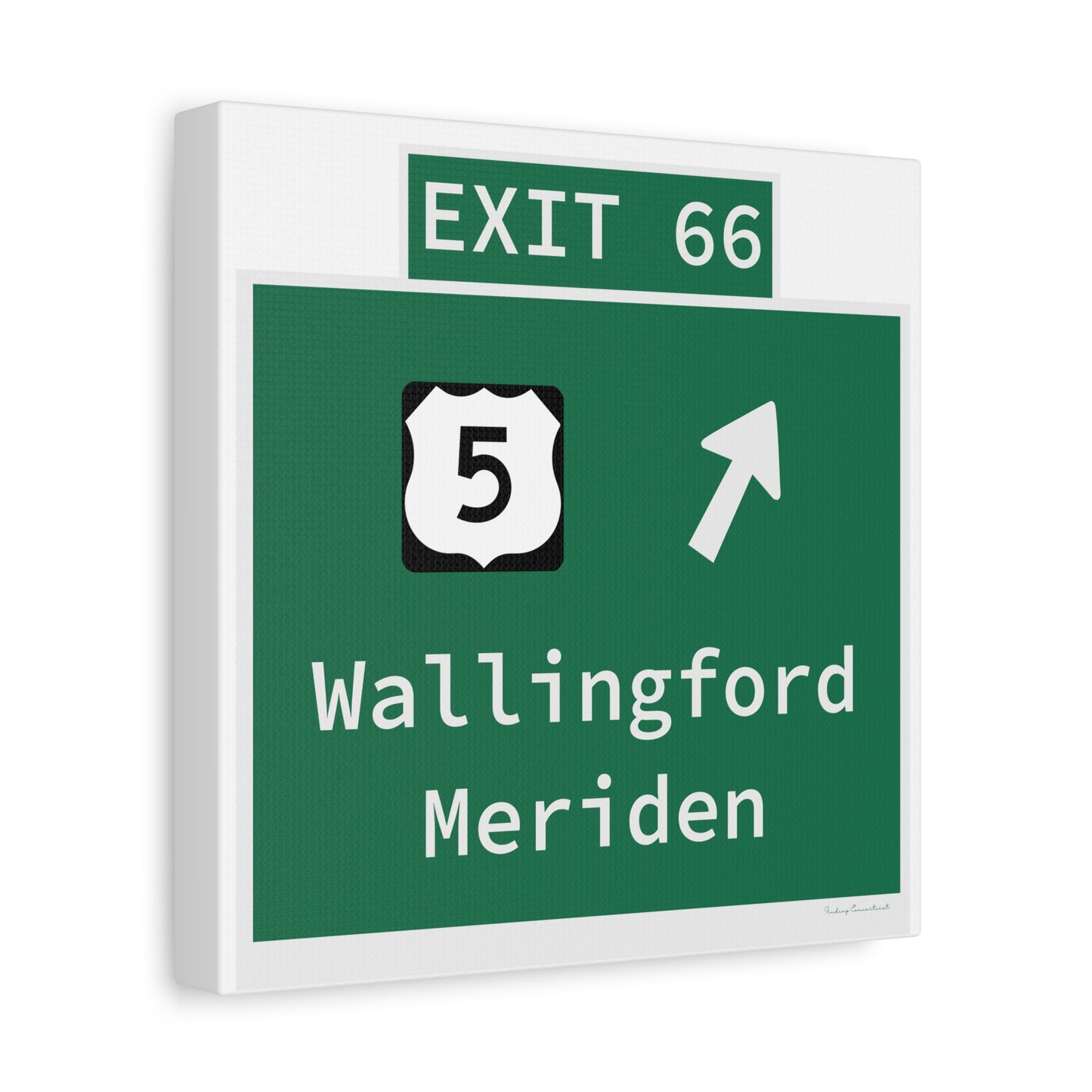 Vintage WCP Exit 66 Sign Matte Canvas, Stretched, 1.25"