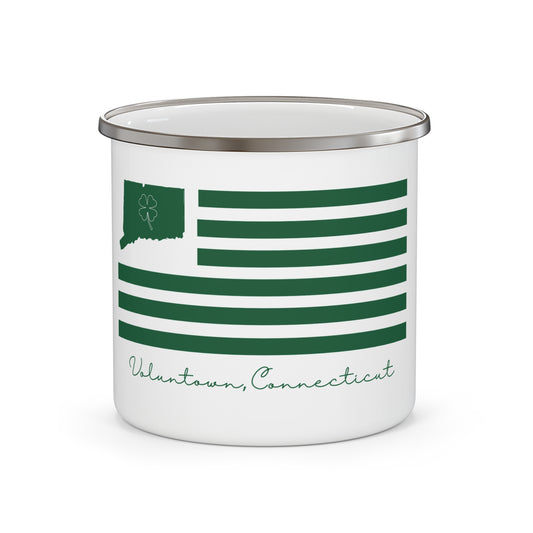 Voluntown Connecticut St. Patrick’s Day Flag Enamel Camping Mug