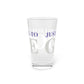 Just a kid listening to Goose - Gray & Purple Pint Glass, 16oz