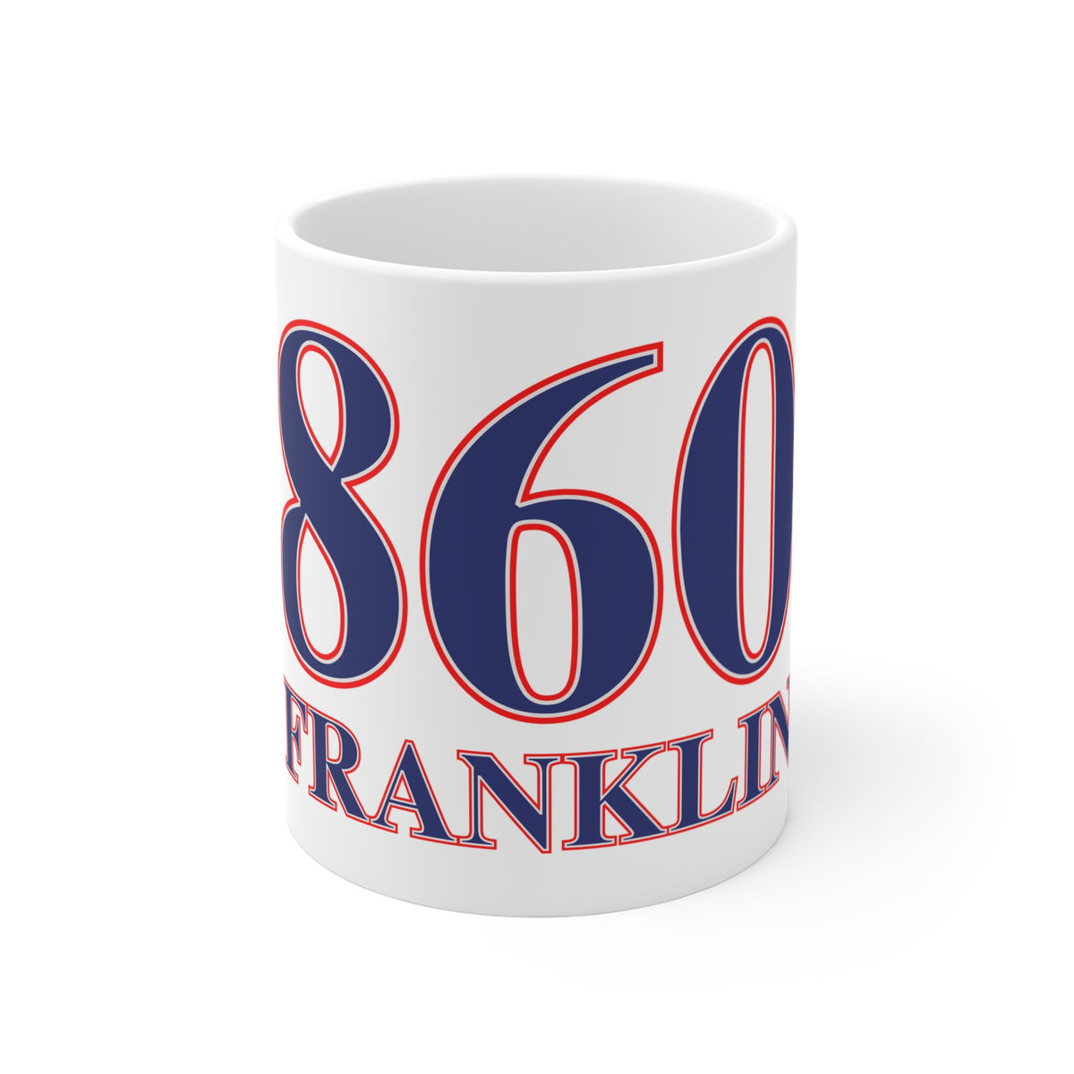 860 Franklin Red, White & Blue Mug 11oz