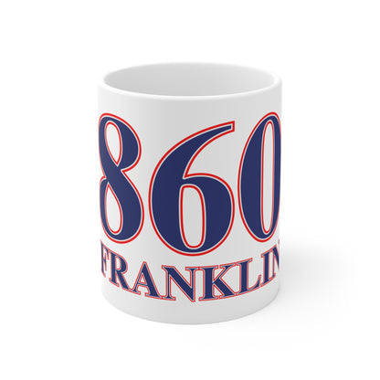 860 Franklin Red, White & Blue Mug 11oz