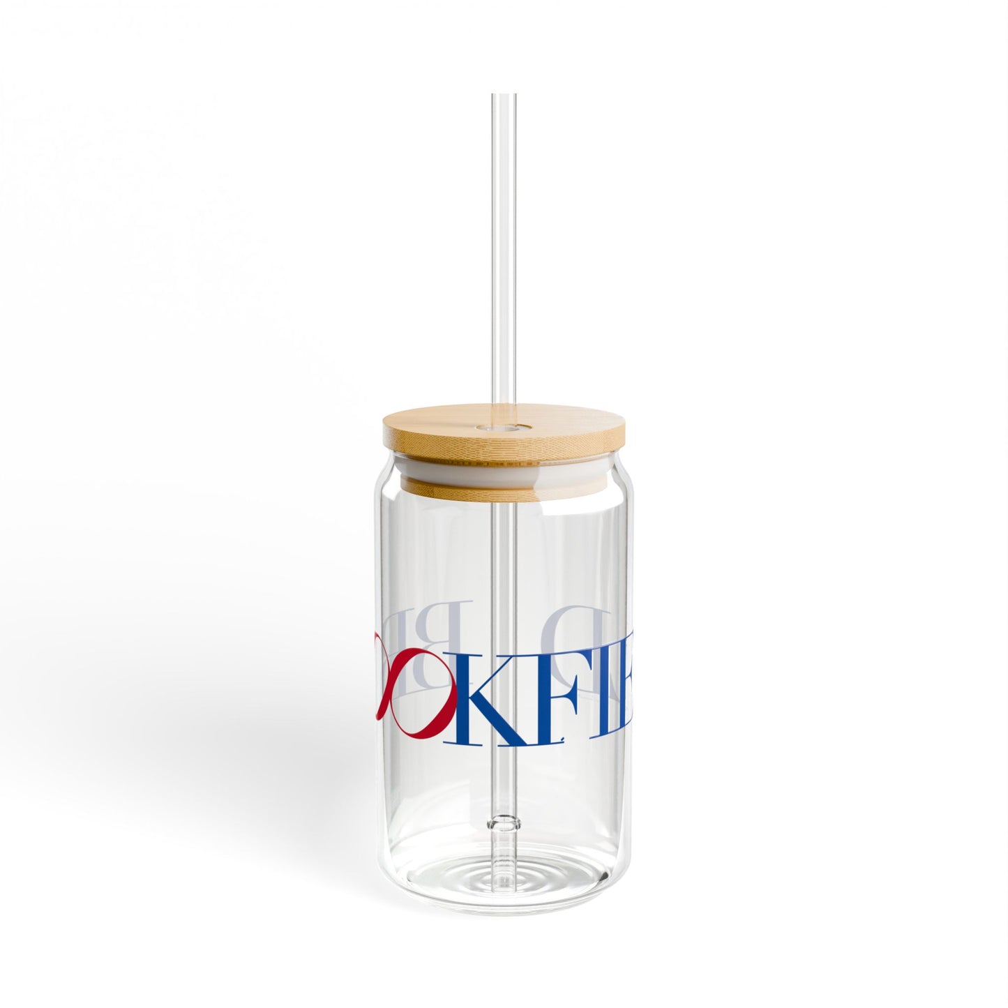 41 Tilt Brookfield Glass Can with Straw and Lid, 16oz