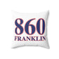 860 Franklin Red, White & Blue Spun Polyester Square Pillow