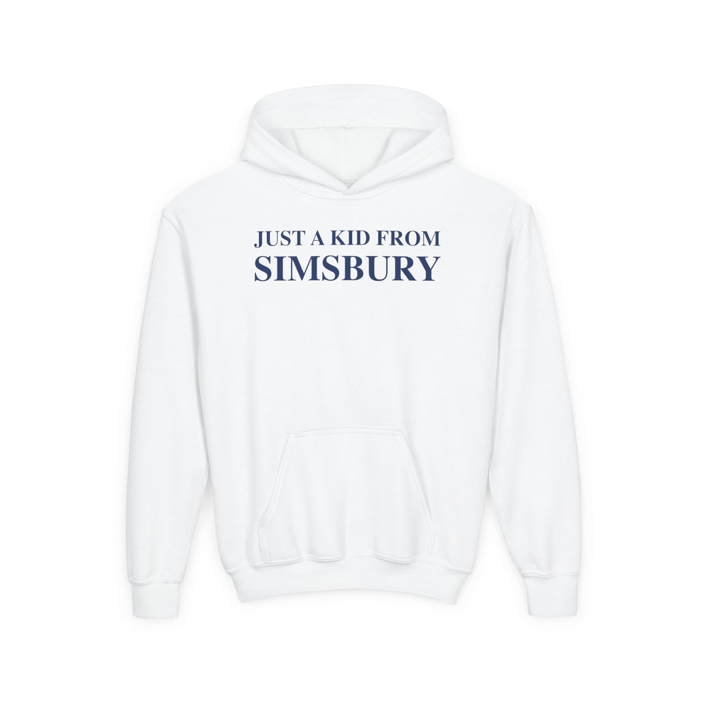 Just a kid from Simsbury Youth Heavy Blend Hooded Sweatshirt