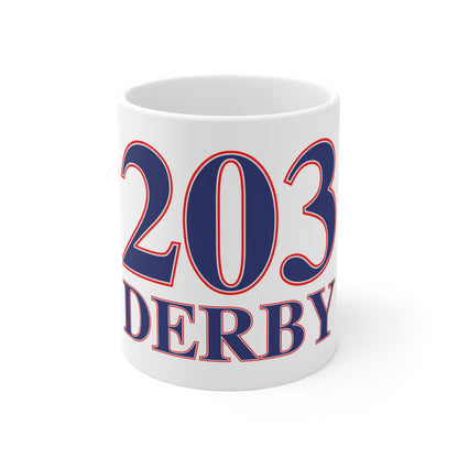 Derby Red, White & Blue Mug 11oz
