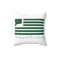 Bridgeport Connecticut St Patrick's Day Flag Spun Polyester Square Pillow
