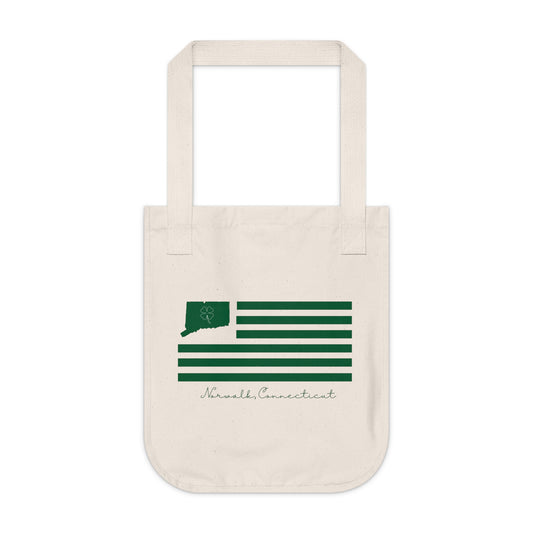 Norwalk Connecticut St. Patrick's Day Flag Organic Canvas Tote Bag