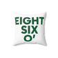 Eight Six O’  Spun Polyester Square Pillow Lucky Green – St. Patrick’s Day