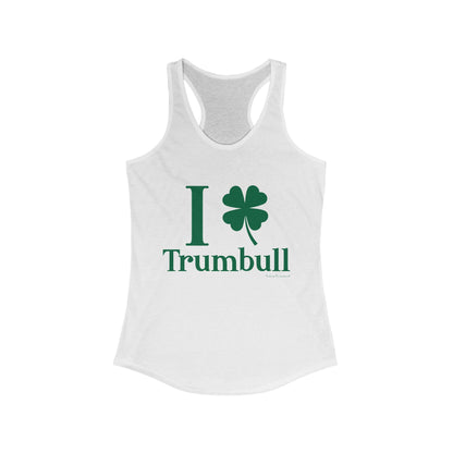 I Clover Trumbull (Green) Women's Ideal Racerback Tank