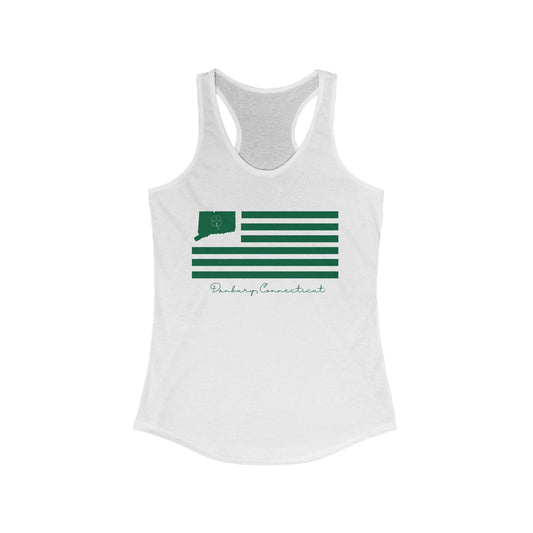 Danbury Connecticut St Patrick’s Day Flag Women's Ideal Racerback Tank Top