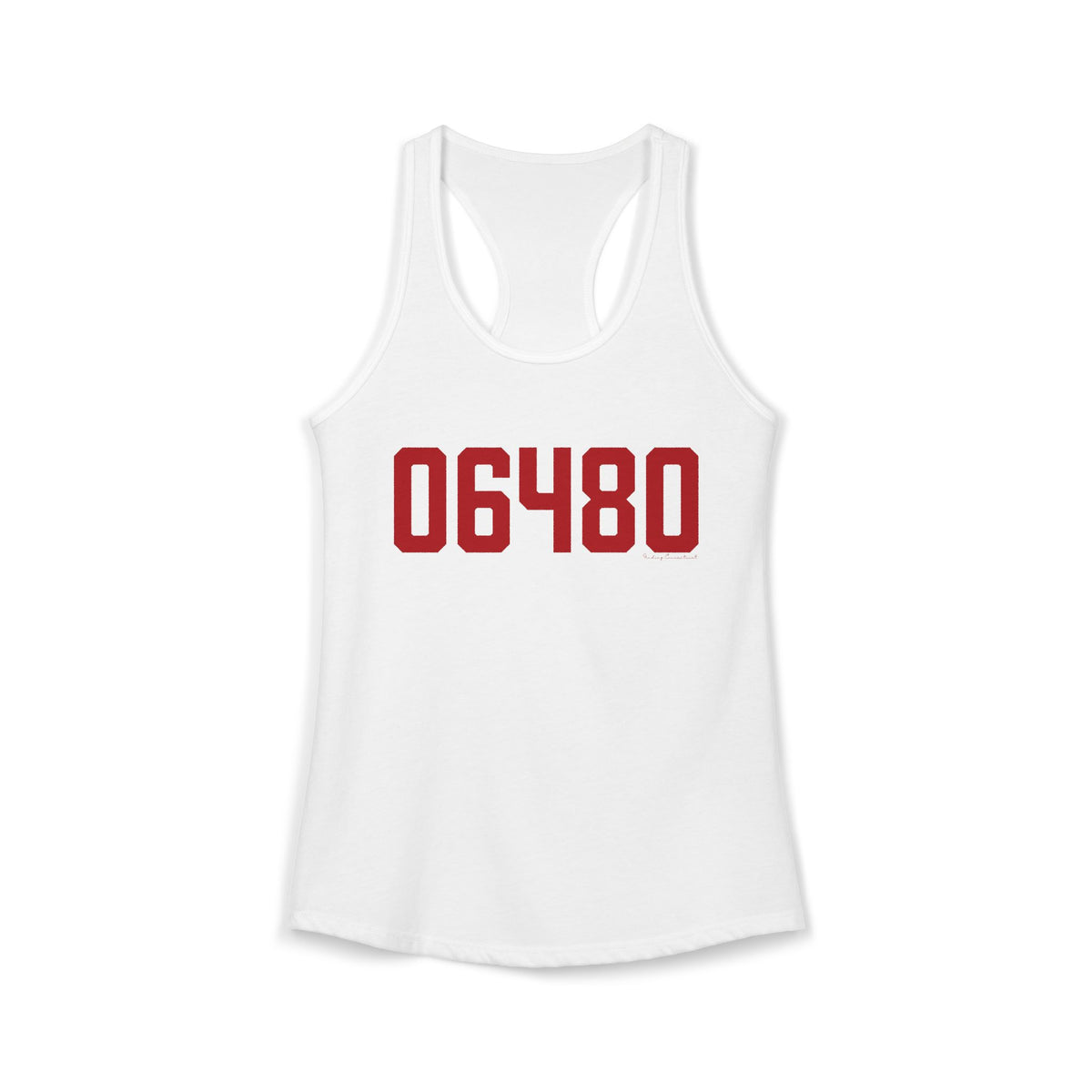 06480 Portland Connecticut Zip Code Women's Ideal Racerback Tank Top