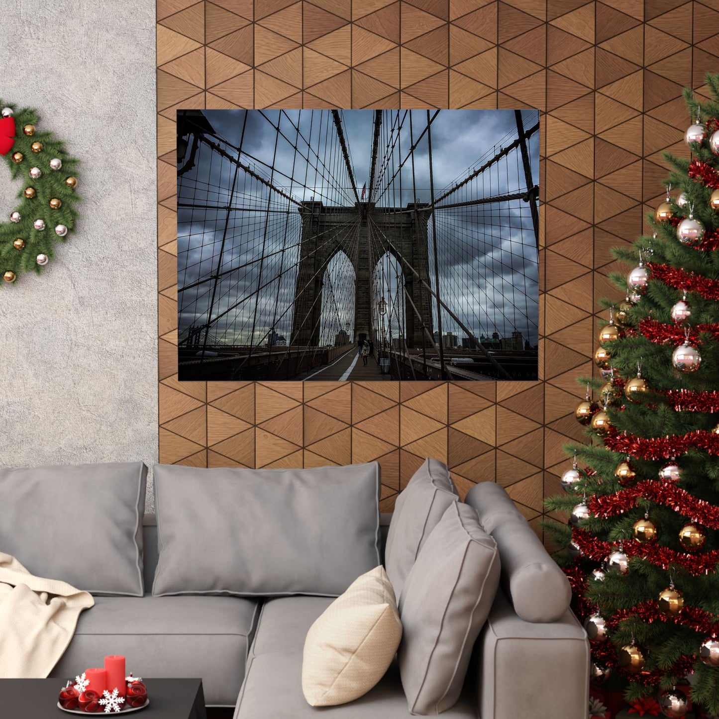 In the middle of the bridge Matte Horizontal Posters