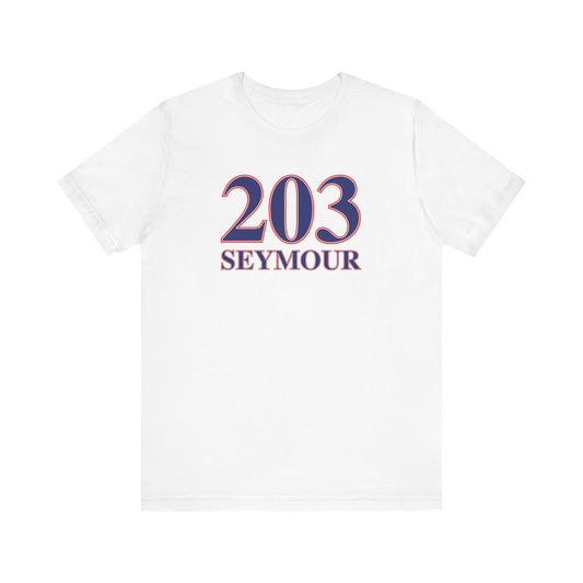 203 Seymour Red White & Blue Unisex Jersey Short Sleeve T-Shirt