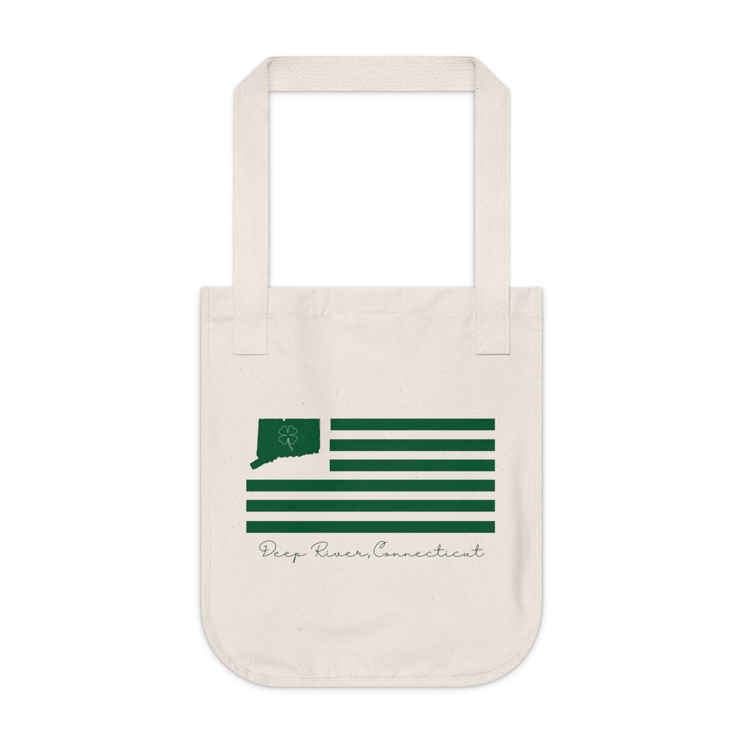 Deep River Connecticut St. Patrick’s Day Flag Organic Canvas Tote Bag
