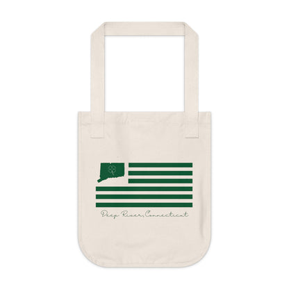 Deep River Connecticut St. Patrick’s Day Flag Organic Canvas Tote Bag