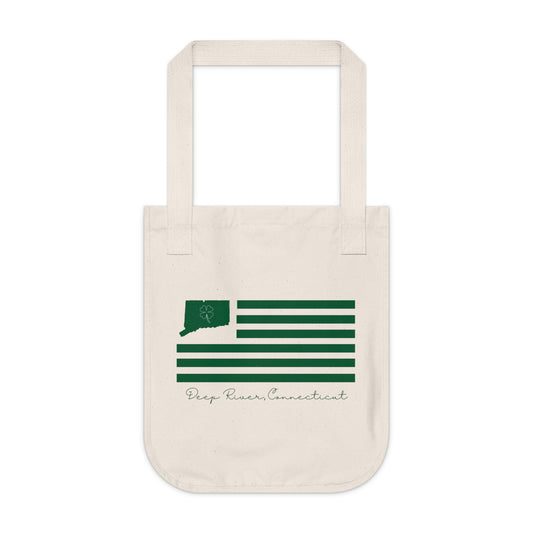Deep River Connecticut St. Patrick’s Day Flag Organic Canvas Tote Bag