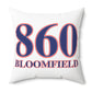 860 Bloomfield Red, White & Blue Spun Polyester Square Pillow